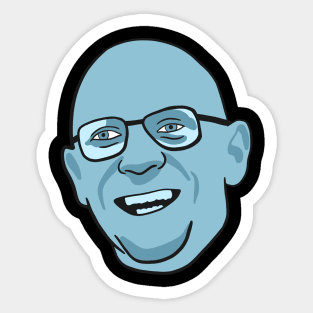 Foucault Minimal BLUE Portrait Sticker